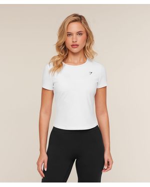 GYMSHARK Training Baby Tee - White