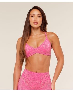 GYMSHARK Adapt Animal X Whitney Sports Bra - Pink