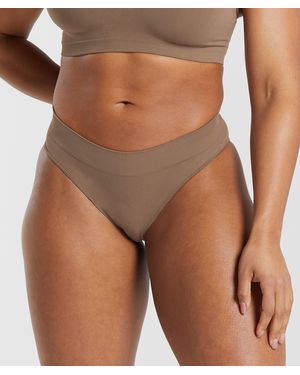 GYMSHARK Seamless Brief - Brown