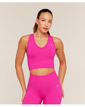 GYMSHARK Everyday Seamless Crop Tank - Pink
