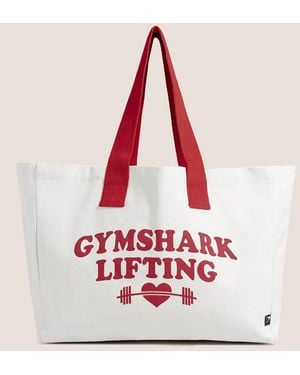 GYMSHARK Love Lifting Graphic Tote Bag - Pink