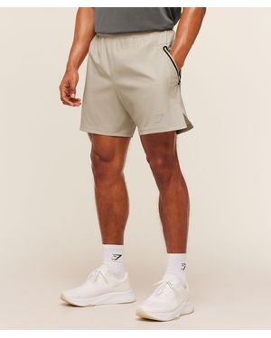 GYMSHARK Sport Hybrid 6" Shorts - Natural