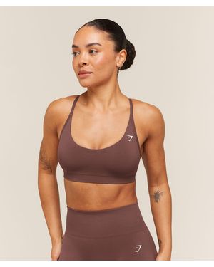 GYMSHARK Everyday Seamless Racerback Sports Bra - Green
