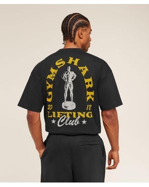 GYMSHARK Trophy Graphic T-Shirt - Black