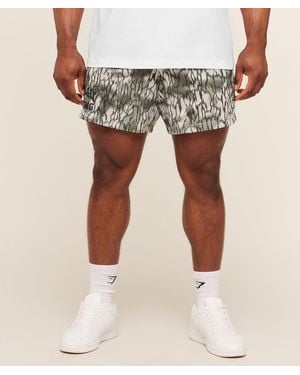 GYMSHARK Lifting Mesh 5" Shorts - Natural