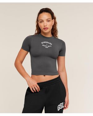 GYMSHARK Heavy Duty Seamless T-Shirt - Grey