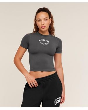 GYMSHARK Heavy Duty Seamless T-Shirt - Grey