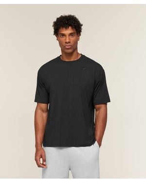 GYMSHARK Campus Crest T-Shirt - Black