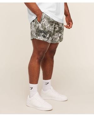 GYMSHARK Lifting Mesh 5" Shorts - Natural