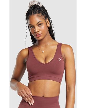 GYMSHARK Everyday Seamless Sports Bra - Red