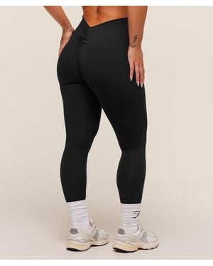 GYMSHARK Lifting Dipped Waistband Leggings - Black