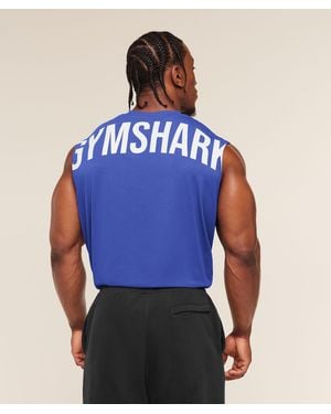 GYMSHARK Power Cut Off Tank - Blue