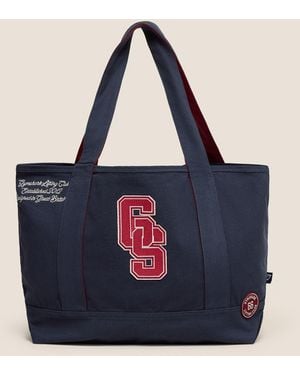 GYMSHARK Collegiate Tote Bag - Blue