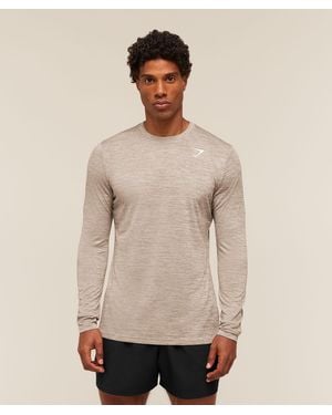 GYMSHARK Arrival Long Sleeve T-Shirt - Natural