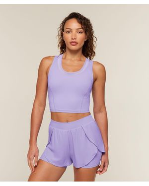 GYMSHARK Mesh Sleeveless Tank With Shelf - Purple