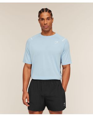 GYMSHARK Arrival Contrast T-Shirt - Blue