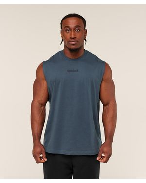 GYMSHARK Olde English Tank - Blue