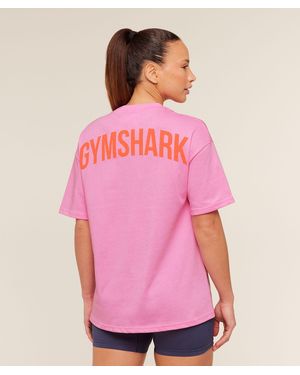 GYMSHARK Gs Power Oversized T-Shirt - Pink