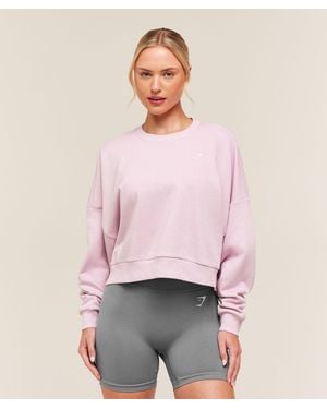 GYMSHARK Training Oversized Boxy Sweatshirt - Pink