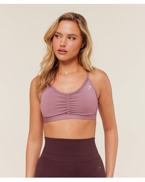 GYMSHARK Ruched Sports Bra - Red