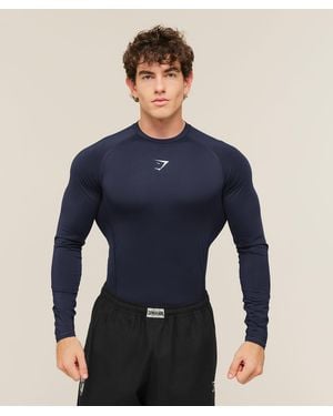GYMSHARK Element Baselayer Long Sleeve T-Shirt - Blue
