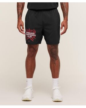 GYMSHARK Hybrid Graphic 7" Shorts - Black