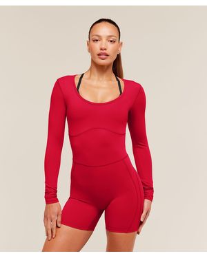 GYMSHARK Lifting Dipped Waistband All-In-One - Red
