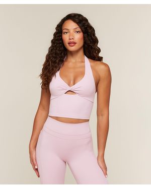 GYMSHARK Whitney Twist Front Shelf Tank - Pink