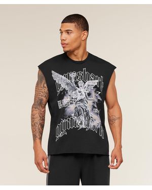 GYMSHARK X Carlos Belcast Cut Off Tee - Black