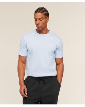 GYMSHARK Crest T-Shirt - Blue