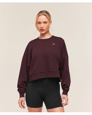 GYMSHARK Training Oversized Boxy Sweatshirt - Purple