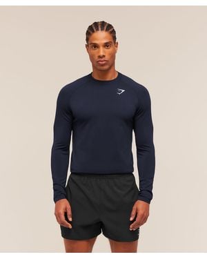 GYMSHARK Vital Long Sleeve T-Shirt - Blue