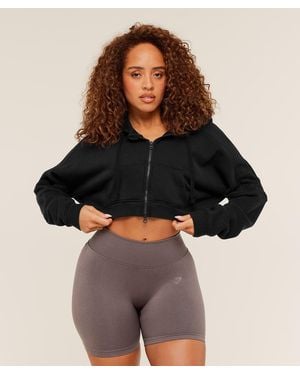 GYMSHARK Pump Zip Through Hoodie - Brown