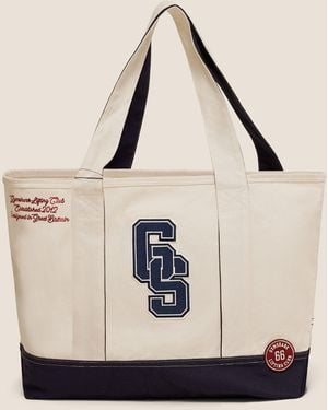 GYMSHARK Collegiate Tote Bag - Natural