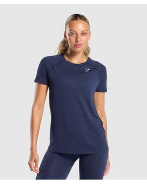 GYMSHARK Vital Seamless 2.0 Light T-Shirt - Blue