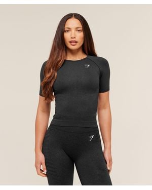 GYMSHARK Vital Tight T-Shirt - Black