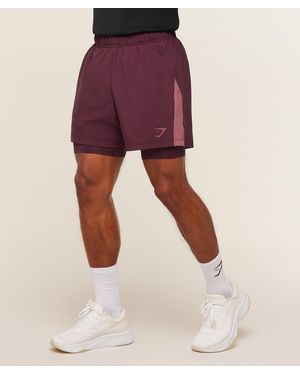 GYMSHARK Sport 5" 2-In-1 Shorts - Pink