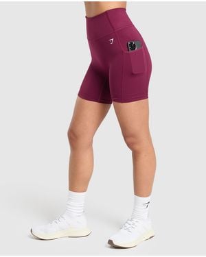 GYMSHARK Pocket Shorts - Red
