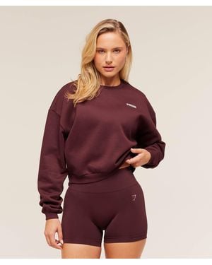 GYMSHARK Cosy Luxe Sweatshirt - Red