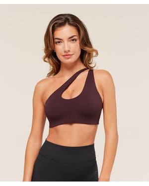 GYMSHARK One Shoulder Sports Bra - Red