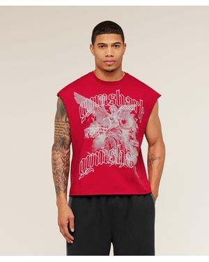GYMSHARK X Carlos Belcast Cut Off Tee - Red