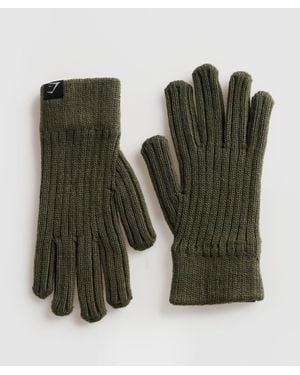 GYMSHARK Knitted Gloves - Green