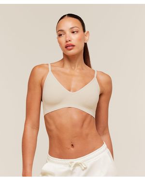 GYMSHARK Featherform V-Neck Bralette - Gray