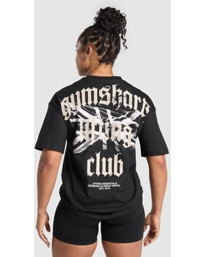 GYMSHARK Lifting Club Graphic T-Shirt - Black