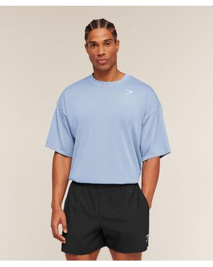 GYMSHARK Washed Pastels T-Shirt - Blue
