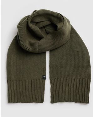 GYMSHARK Knitted Scarf - Green