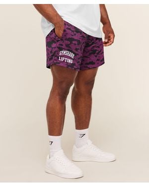 GYMSHARK Lifting Mesh 5" Shorts - Pink
