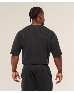 GYMSHARK Power Washed T-Shirt - Black