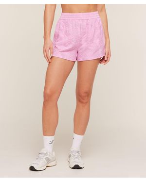 GYMSHARK Gingham Shorts - Pink