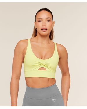 GYMSHARK Twist Front Sports Bra - Green